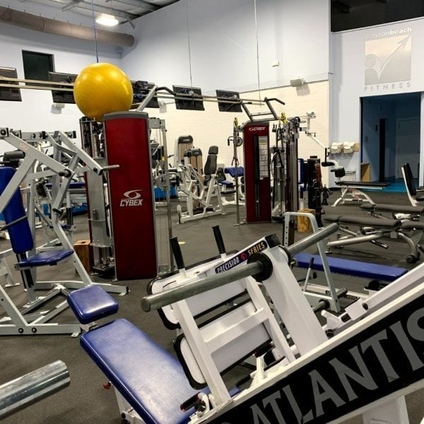 The strength floor at Grayton Beach Fitness