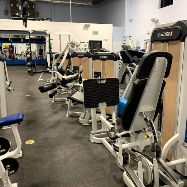 Cybex machine row on the strength floor